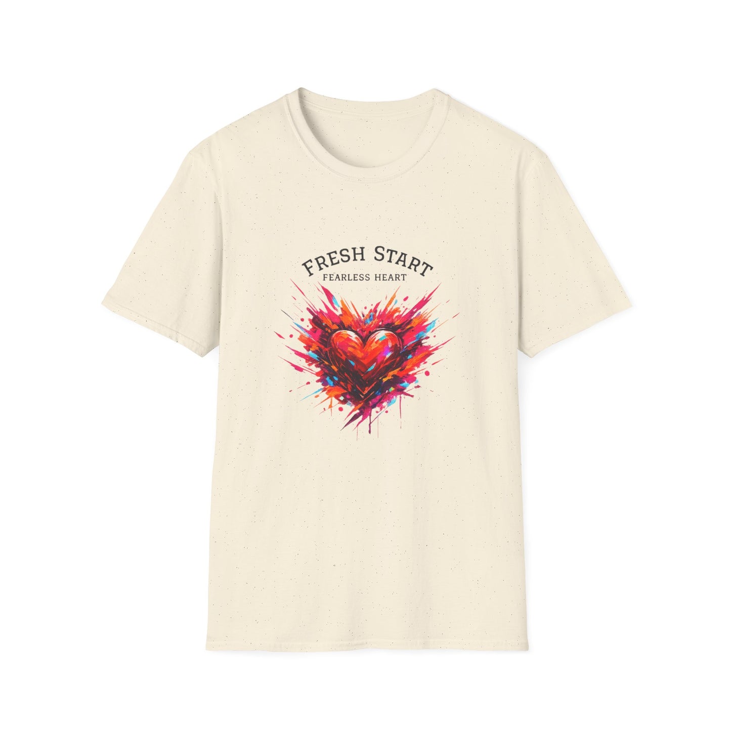 Fresh Start Fearless Heart T-Shirt | Inspirational Unisex Graphic Tee | Positive Mindset Shirt | Gifts & Lifestyle