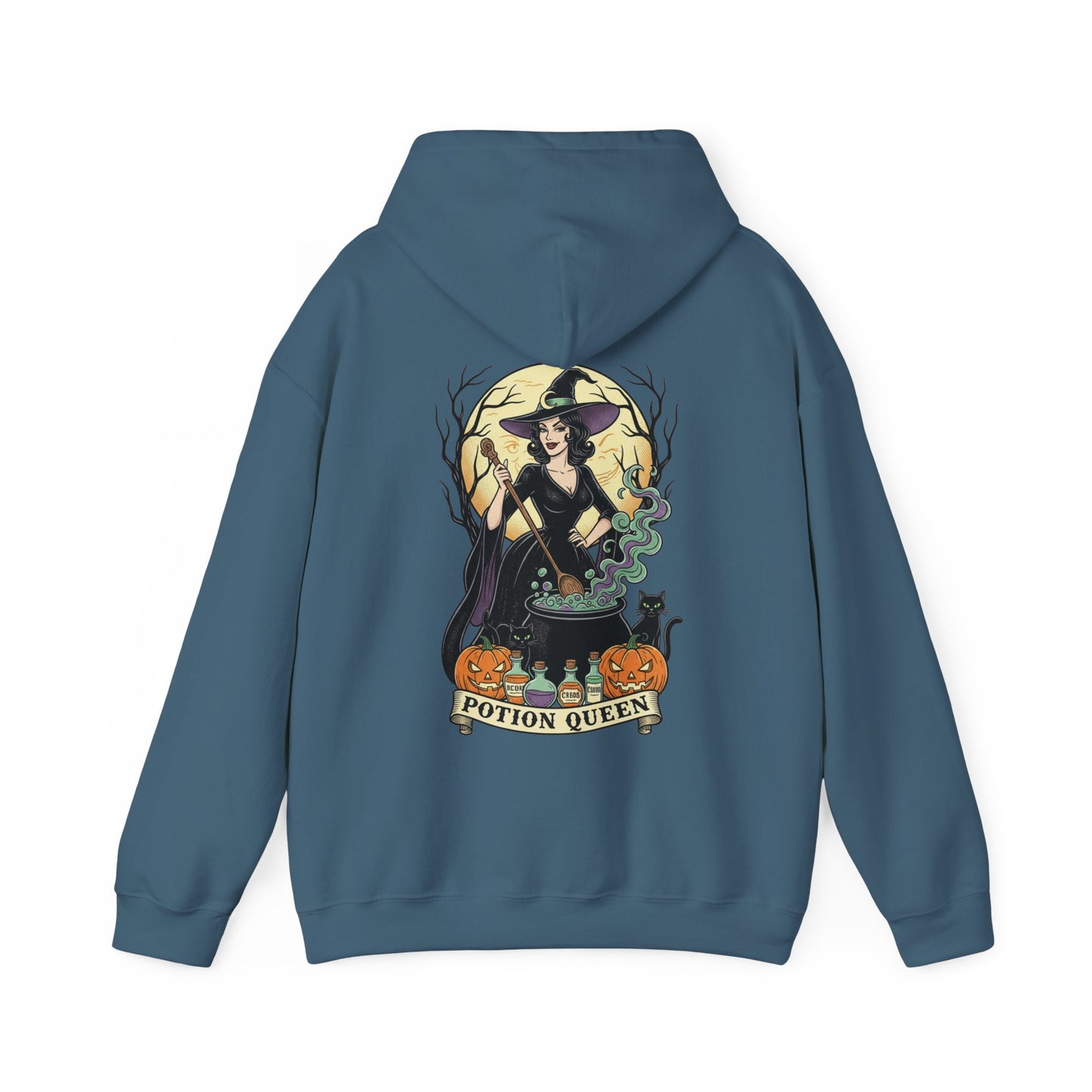 Potion Queen Hoodie Halloween Hexenkessel Grafik Sweatshirt