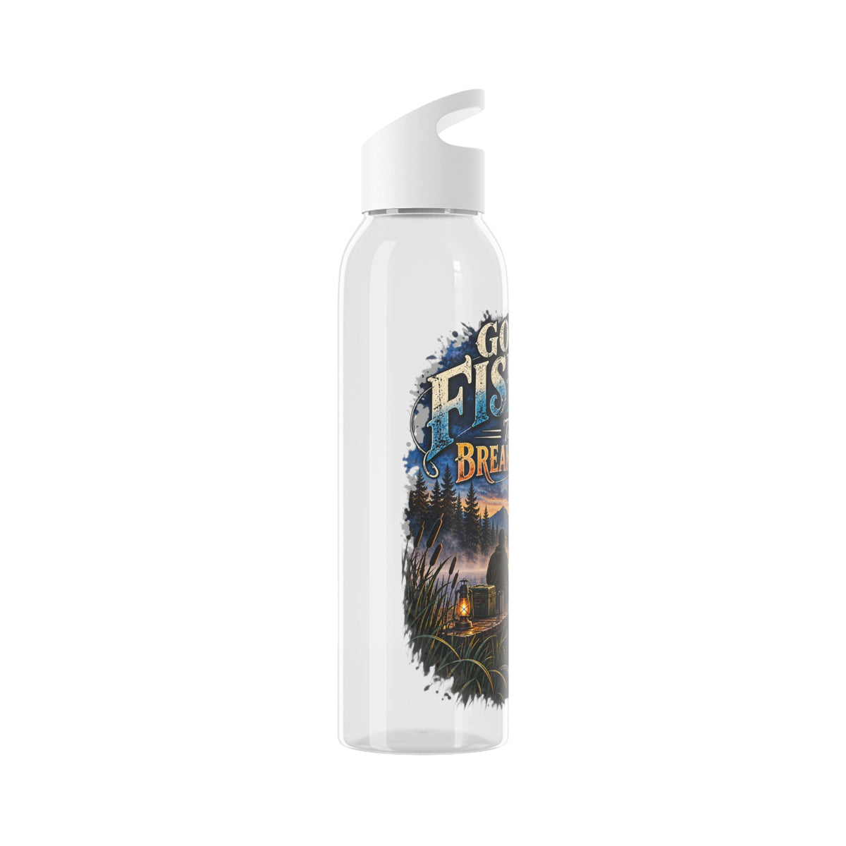 Going Fishing 'Til the Break of Dawn Water Bottle — Fishing Sunrise Stainless Bottle