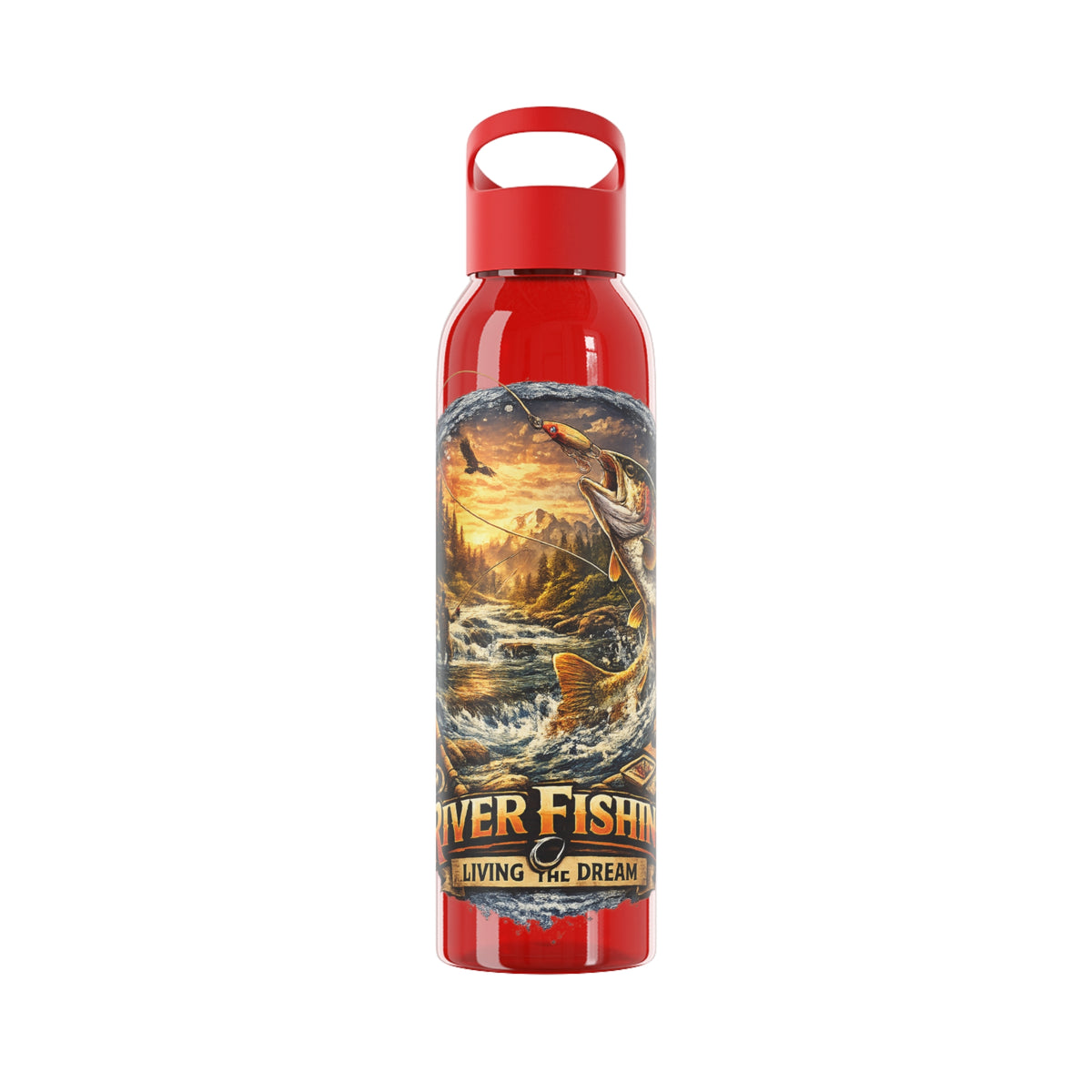 Gourde River Fishing Living the Dream – Bouteille de pêche pour pêcheur