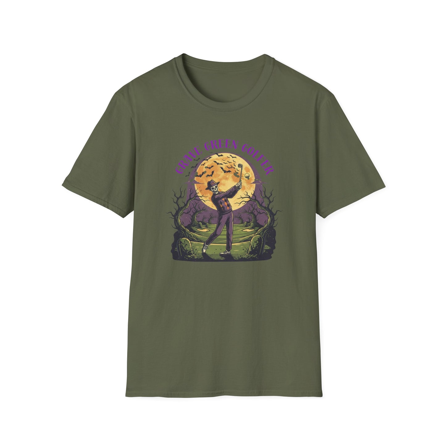 Grave Green Golfer Halloween T-Shirt