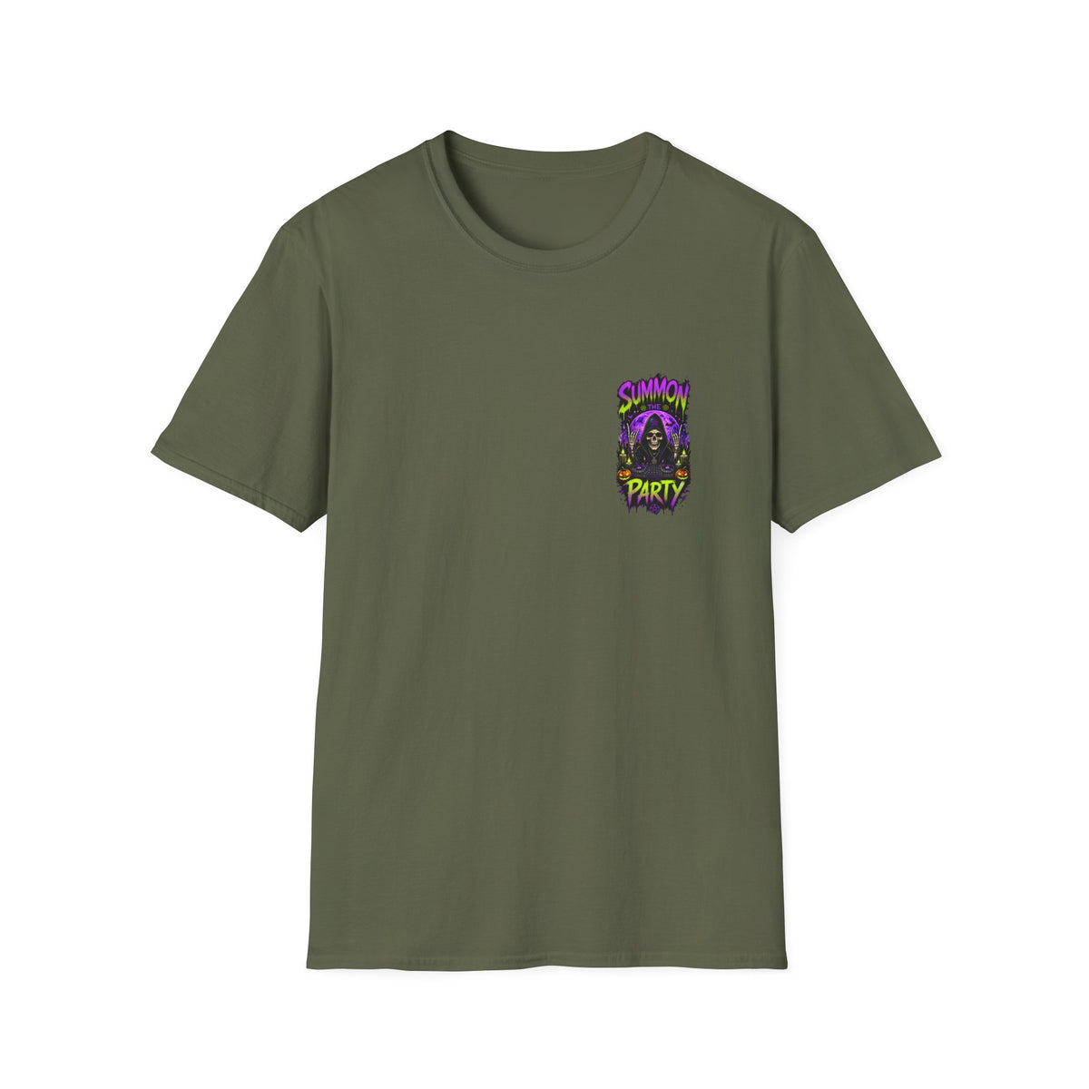 Summon The Party Halloween Unisex T-Shirt – Front & Back Print