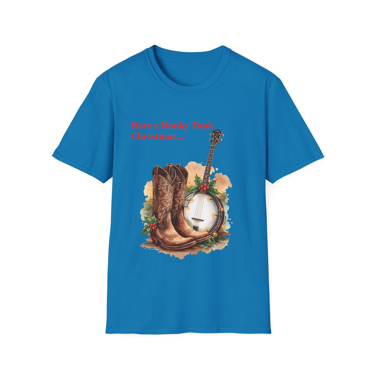 Honky Tonk Christmas T-Shirt – Country Western Festive Tee