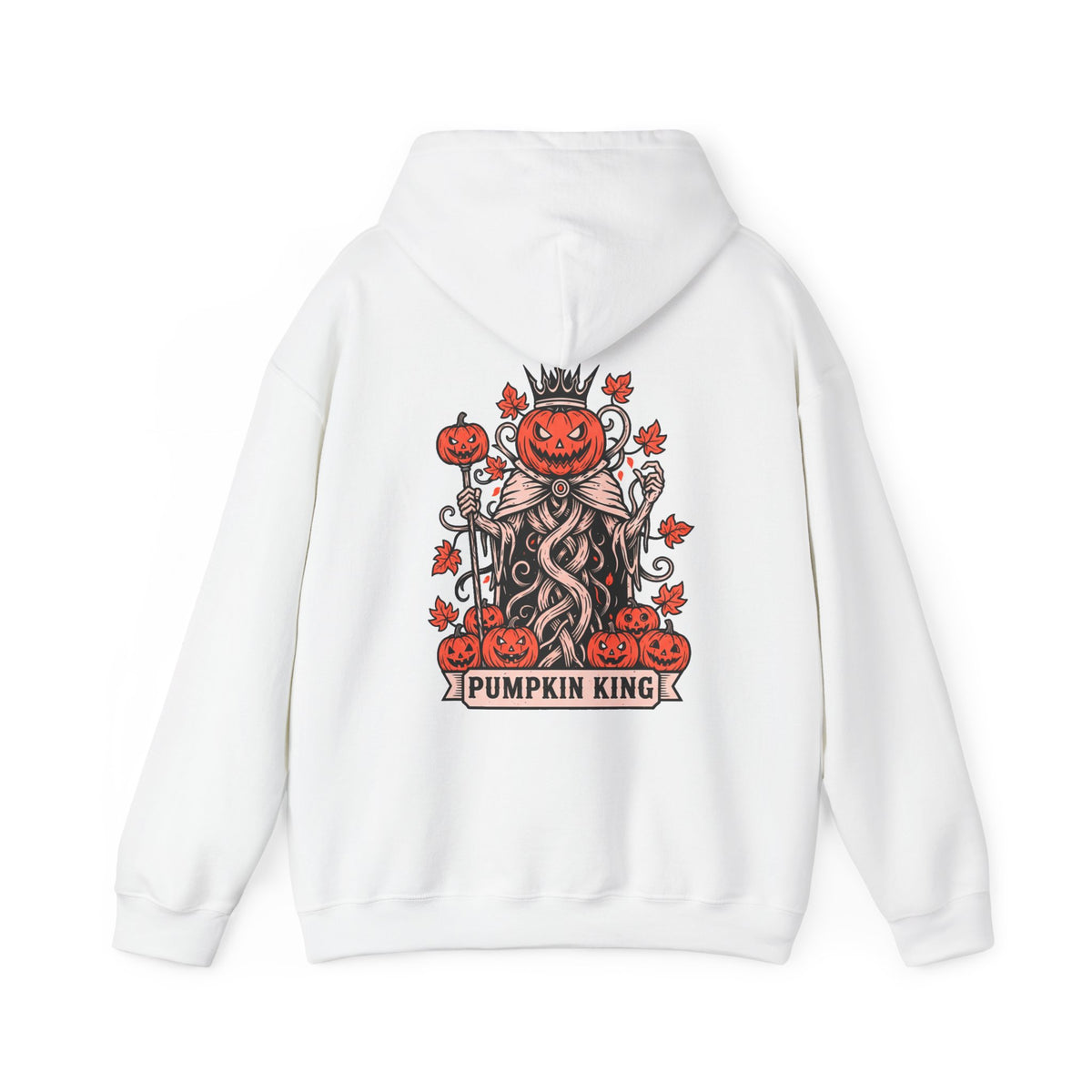 Pumpkin King Halloween Unisex Hoodie – Gothic Pumpkin Back Print