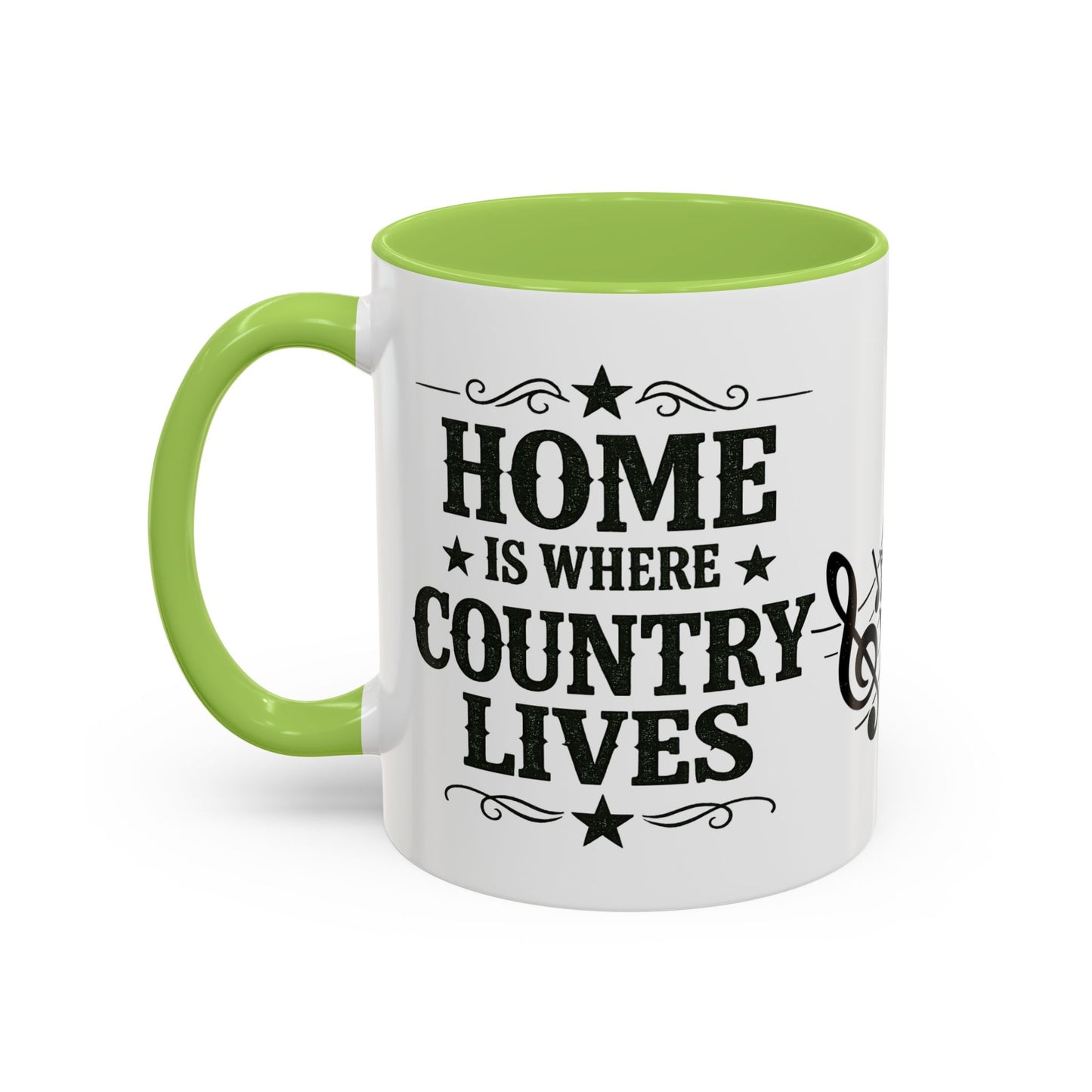 Home Is Where Country Lives Accent Mug – Country Music Mug