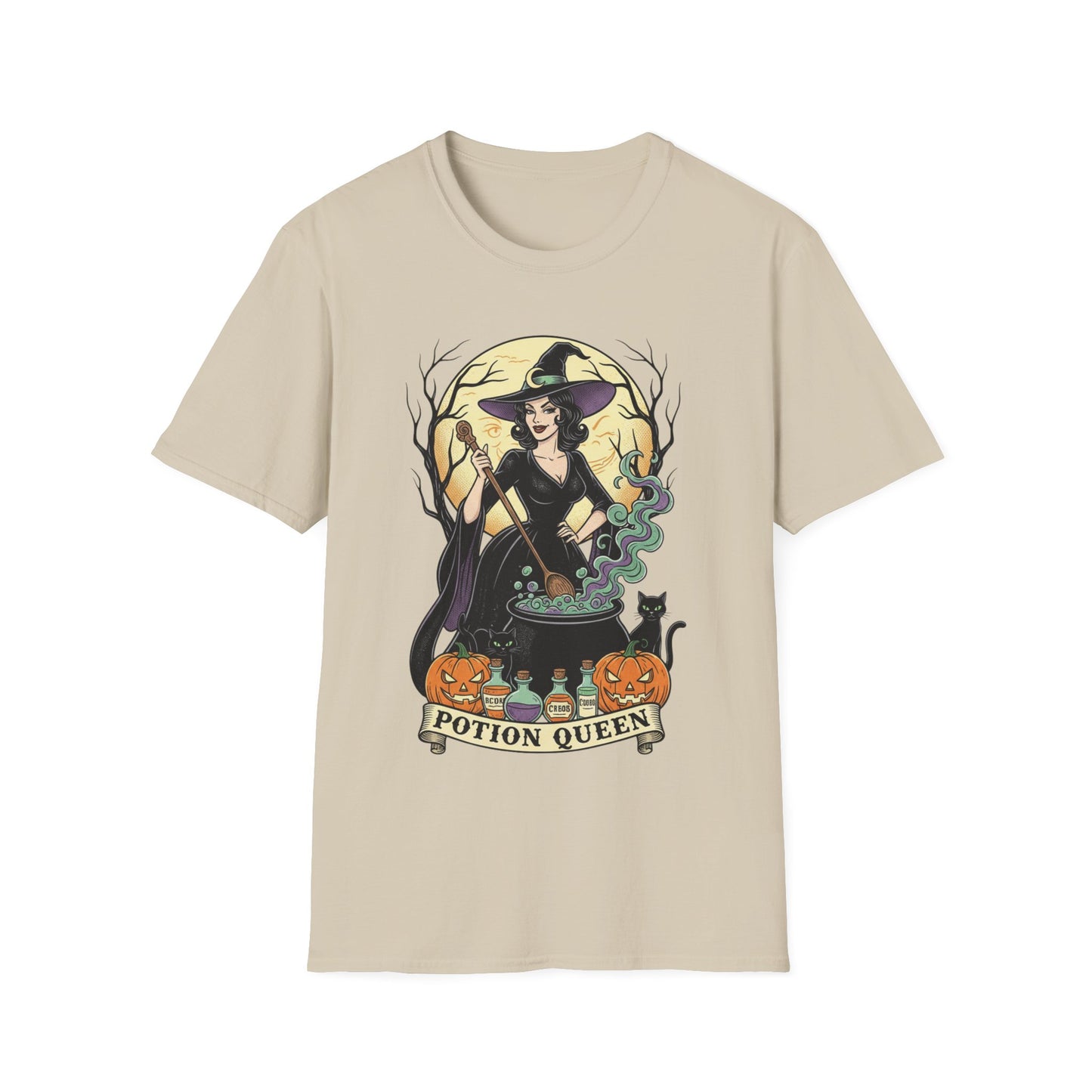 Potion Queen Halloween T-Shirt – Witch Graphic Unisex Tee