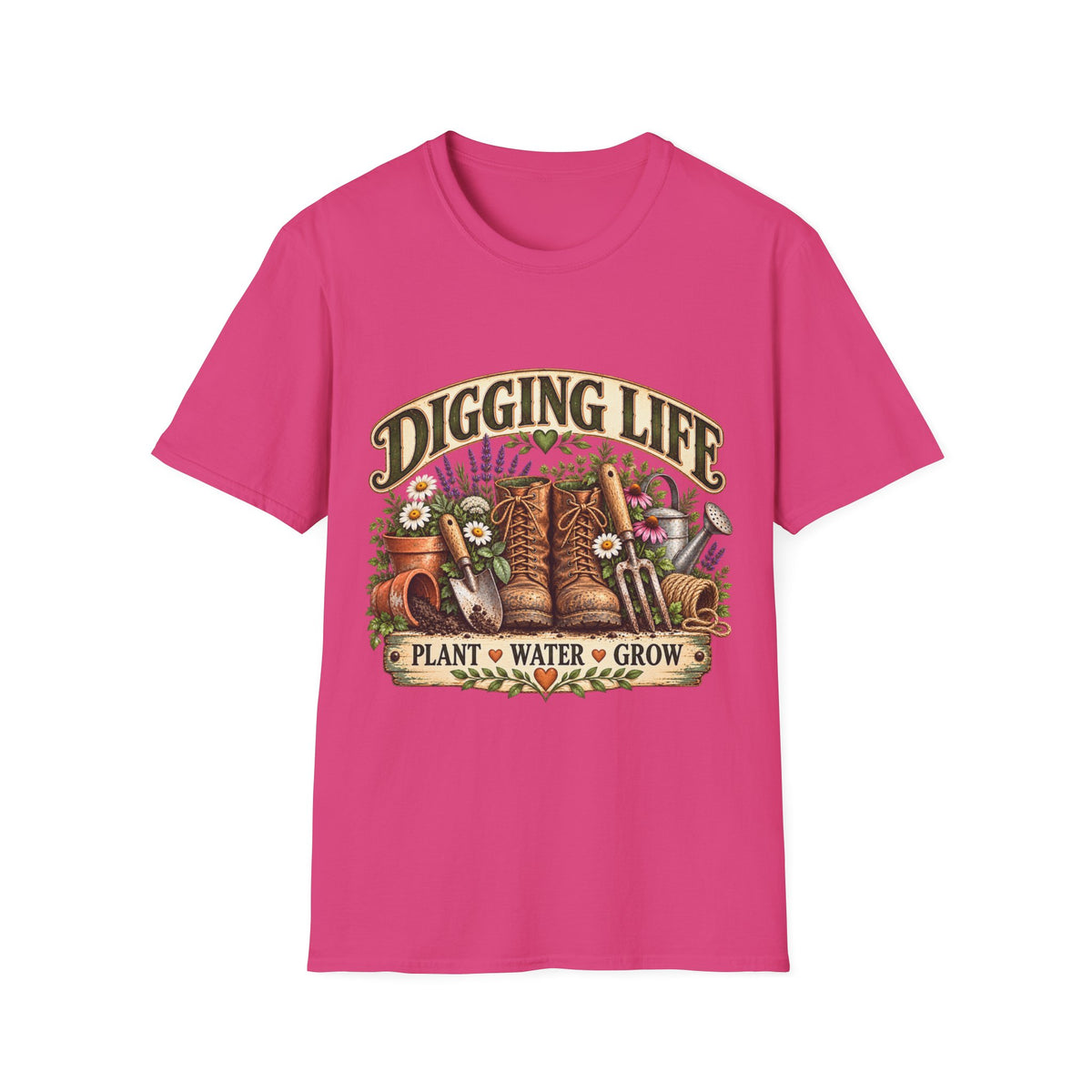 Digging Life Pflanze Wasser Wachsen Vintage Gartenarbeit T-Shirt