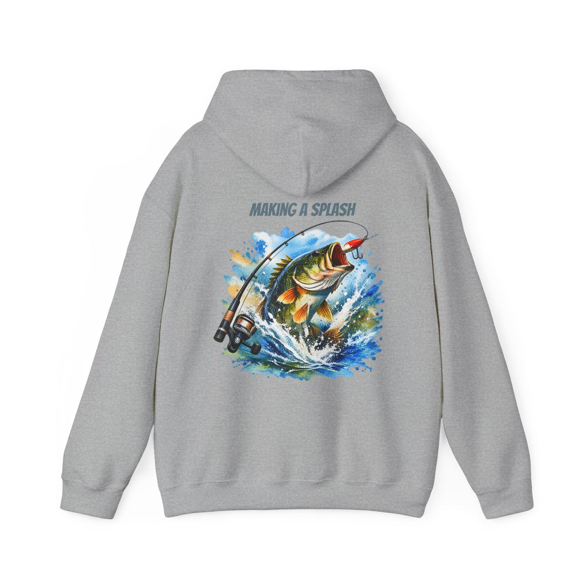 Making a Splash Back Print Hoodie – Fishing Graphic Hoodie