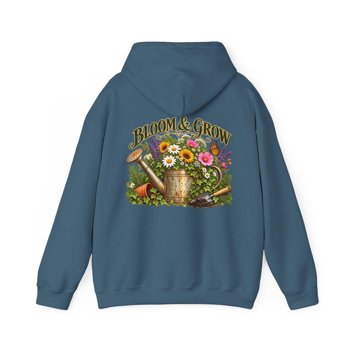 Bloom & Grow Vintage Garden – Back Print Hoodie