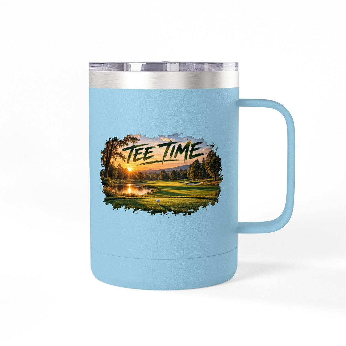 Tee Time Golf Insulated Mug – 15oz Stainless Steel Tumbler