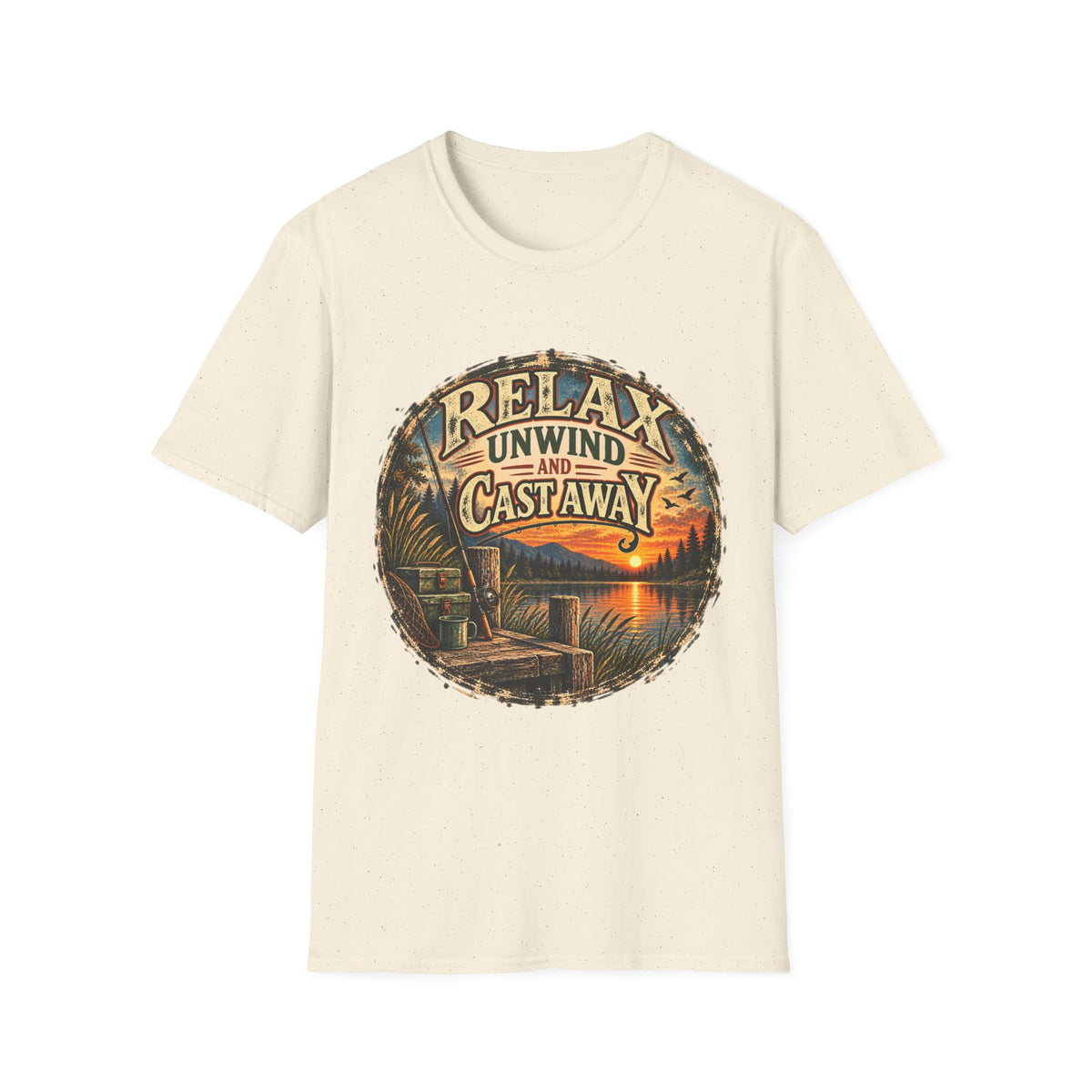 Relax, Unwind & Cast Away Fishing T-Shirt – Vintage Angler Tee