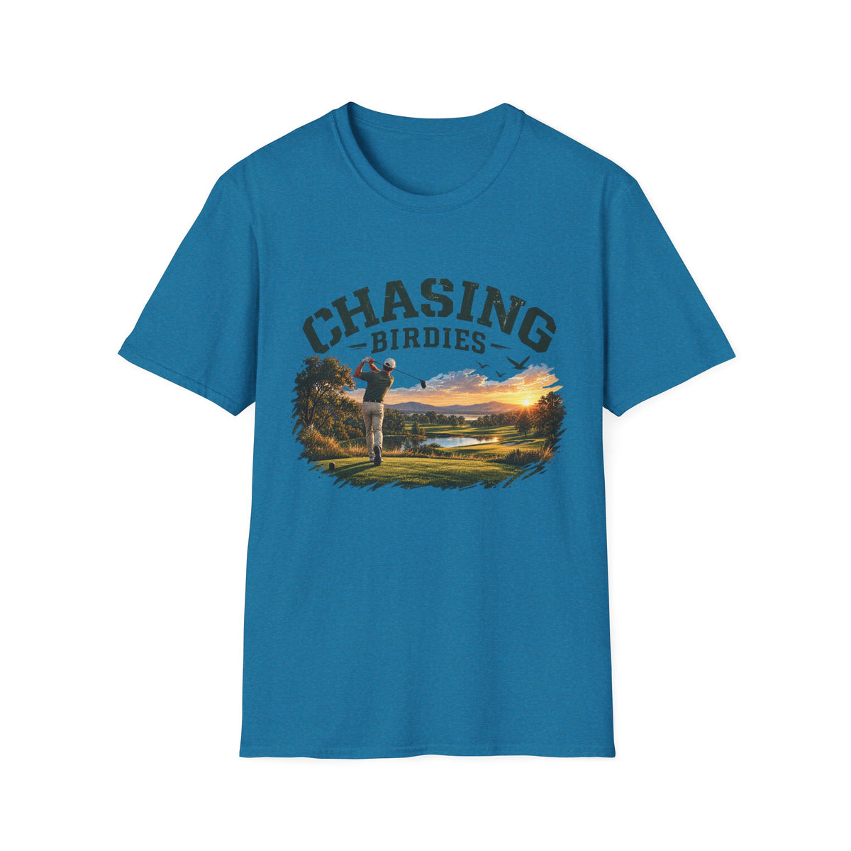 Chasing Birdies Golf T-Shirt – Scenic Golfer Tee