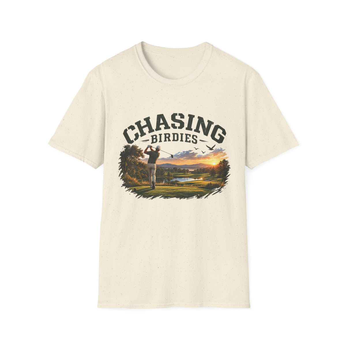 Chasing Birdies Golf T-Shirt – Scenic Golfer Tee