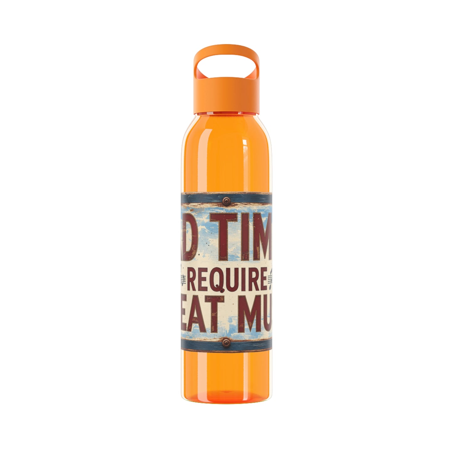 Bad Times Require Great Music Water Bottle | Reusable Sports Bottle | Vintage Music Lover Drink Bottle | Wrap Around Graphic Bottle