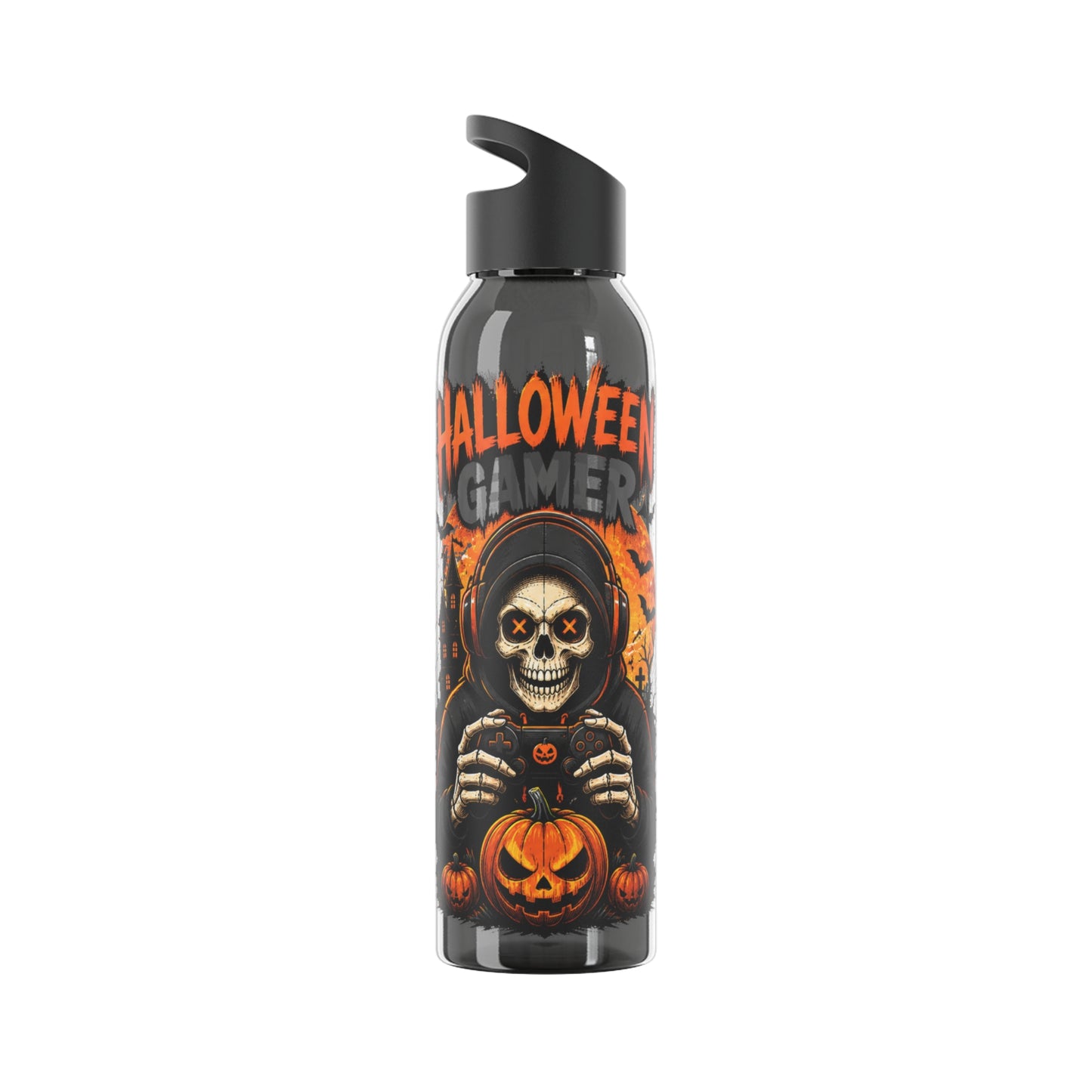 Halloween Gamer Water Bottle – Skull Gaming Bottle