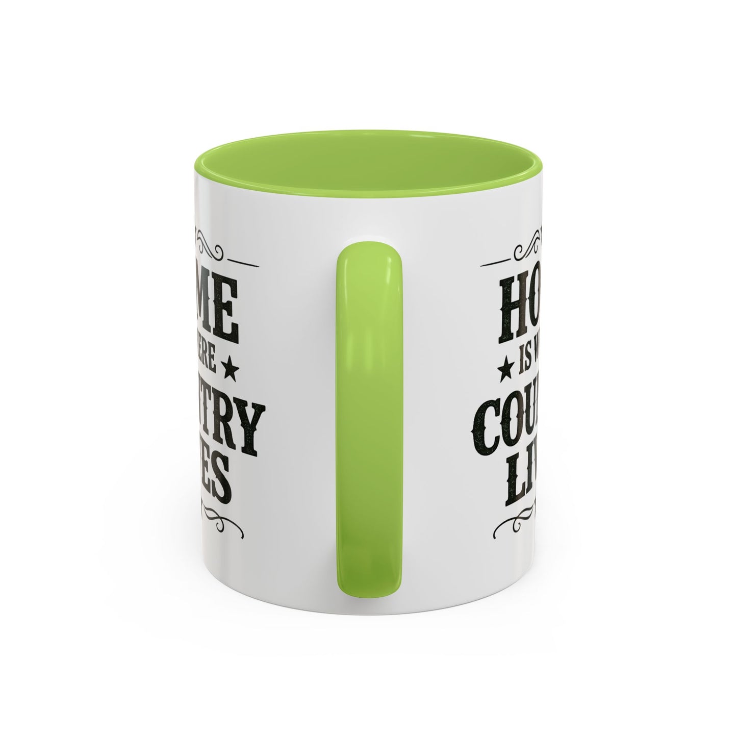 Home Is Where Country Lives Accent Mug – Country Music Mug