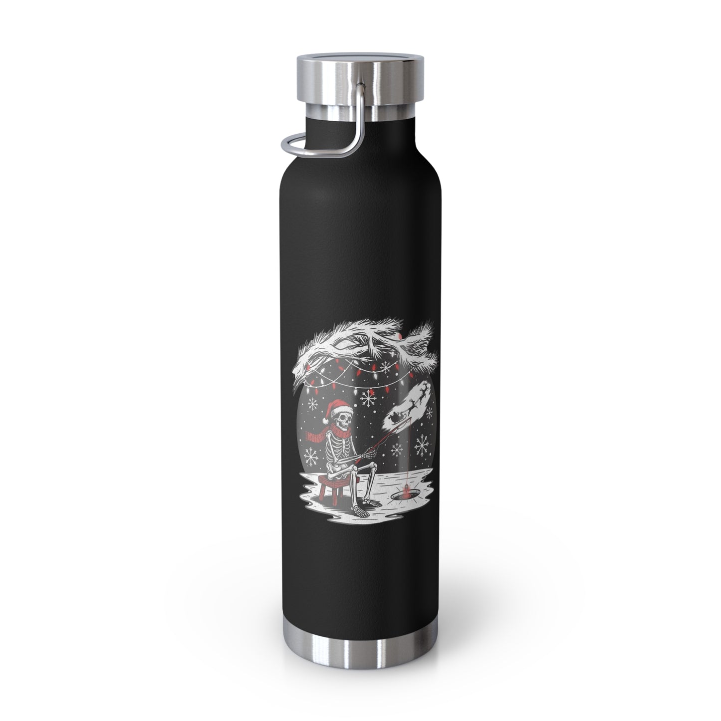 Merry Fishing Christmas Insulated Flask – Festive Fishing Bottle