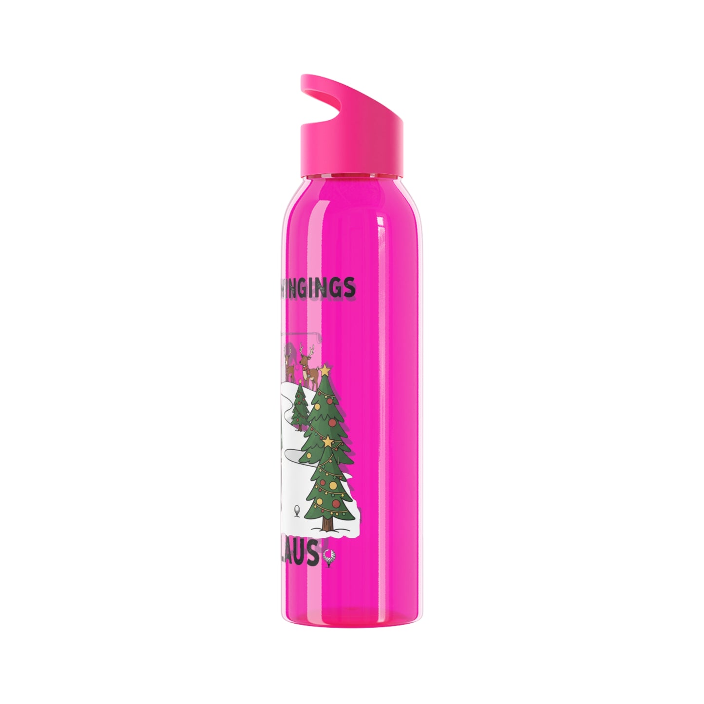 Golf Claus Christmas Golf Water Bottle – Season’s Swinging