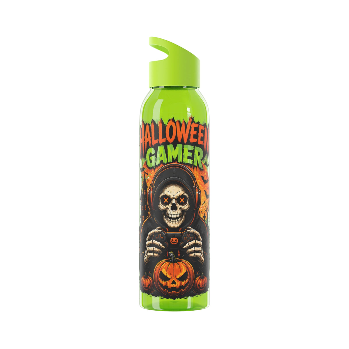 Halloween Gamer Water Bottle – Skull Gaming Bottle