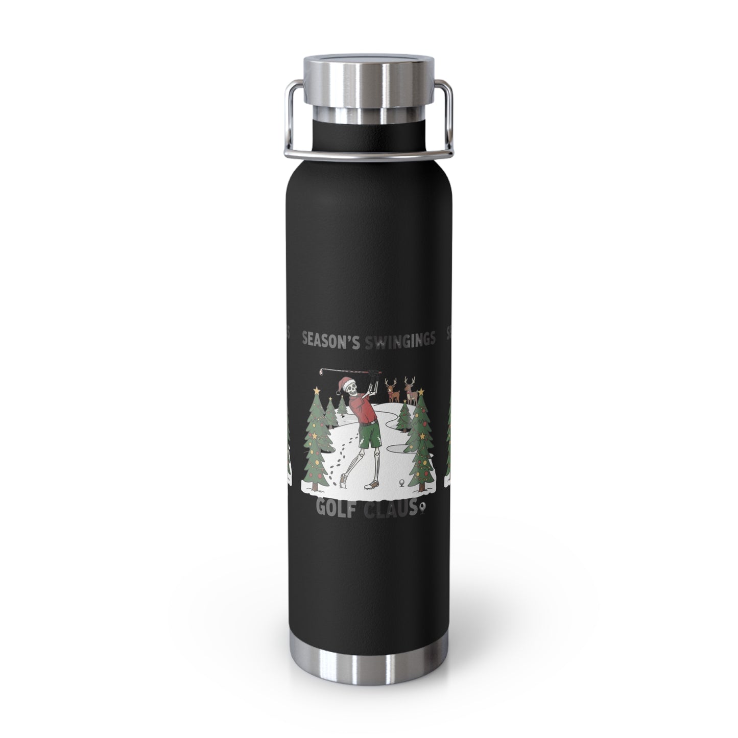 Golf Claus Insulated Flask – Season’s Swingings Christmas Golf Bottle