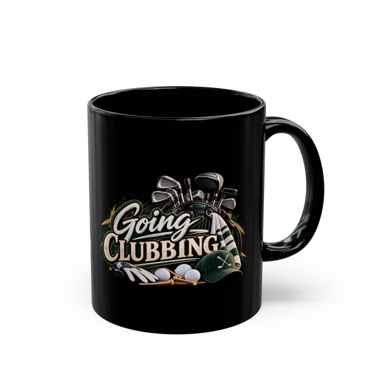 Going Clubbing Golf Mug – Funny Black Golfer Mug