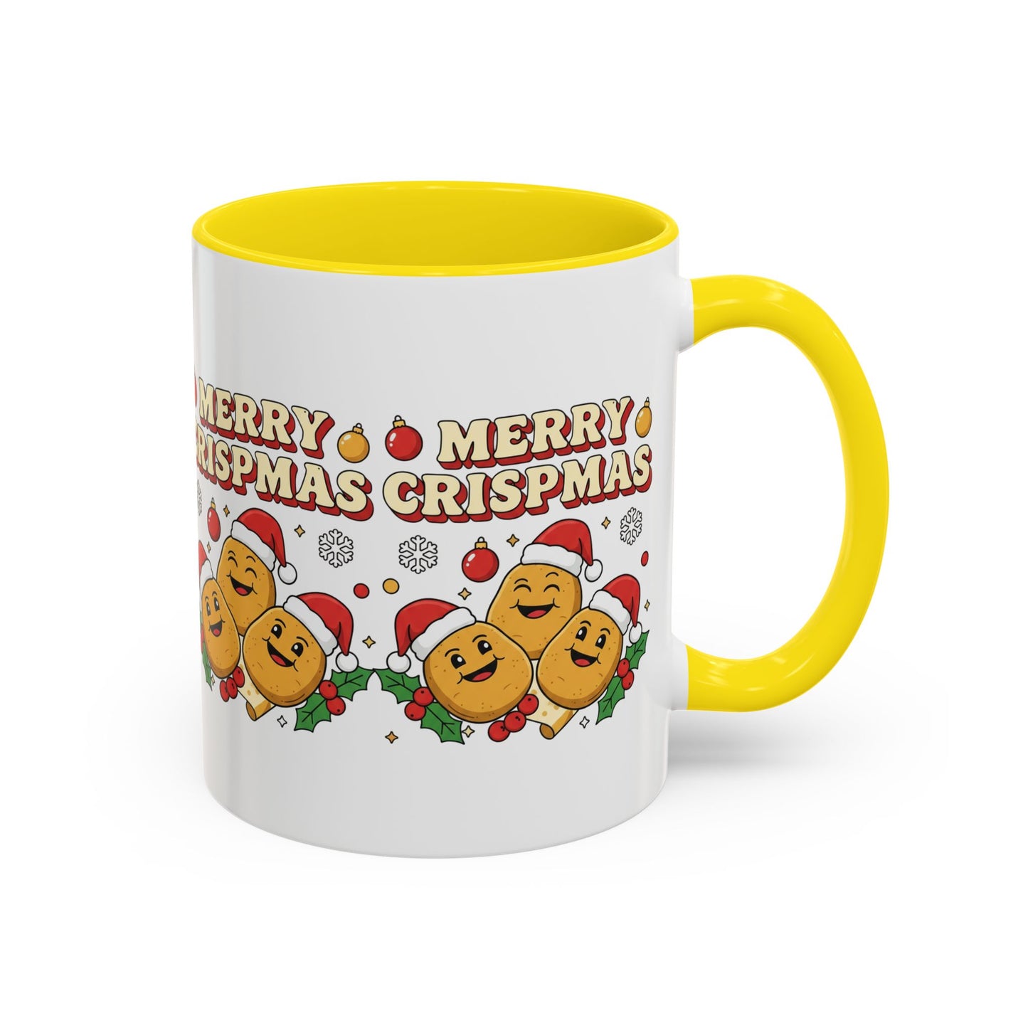 Merry Crispmas Christmas Accent Mug – Funny Festive Mug
