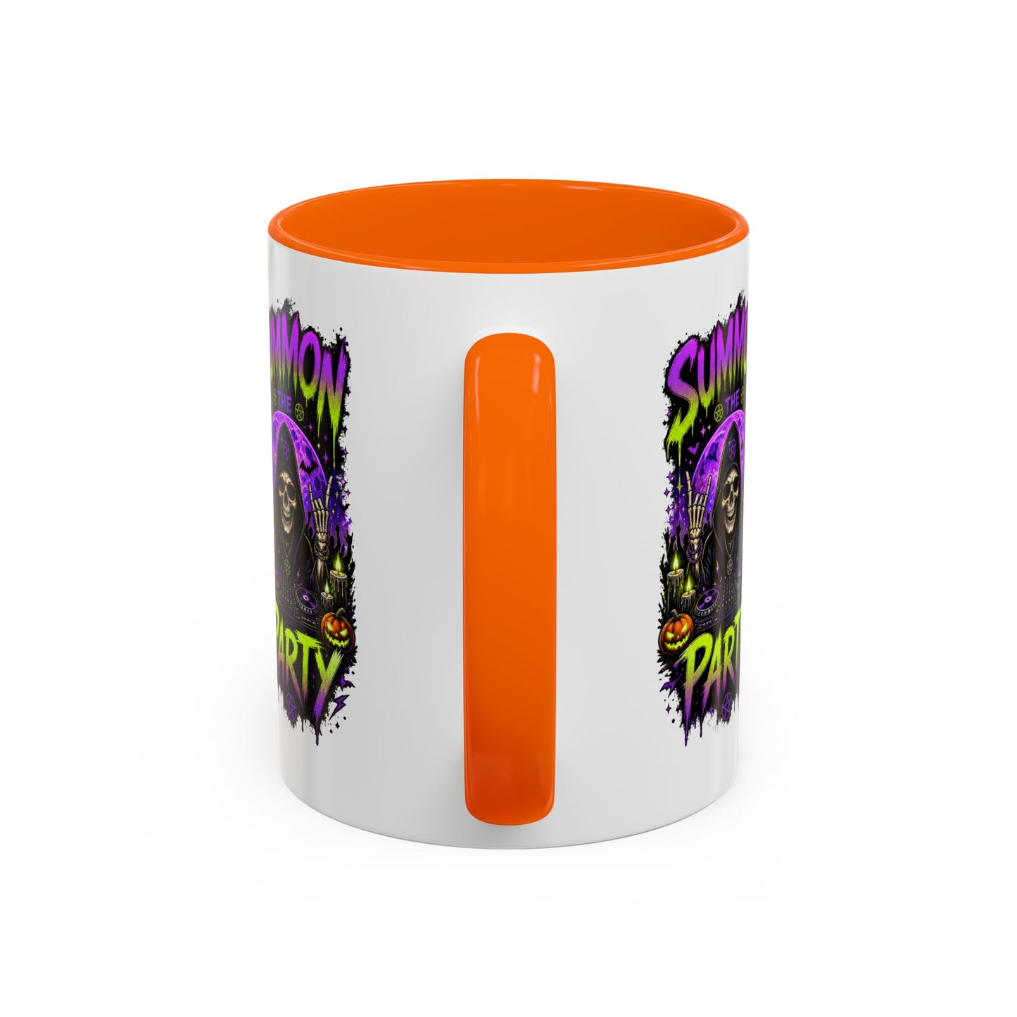 Summon the Party Halloween Accent Mug – Skeleton DJ Mug