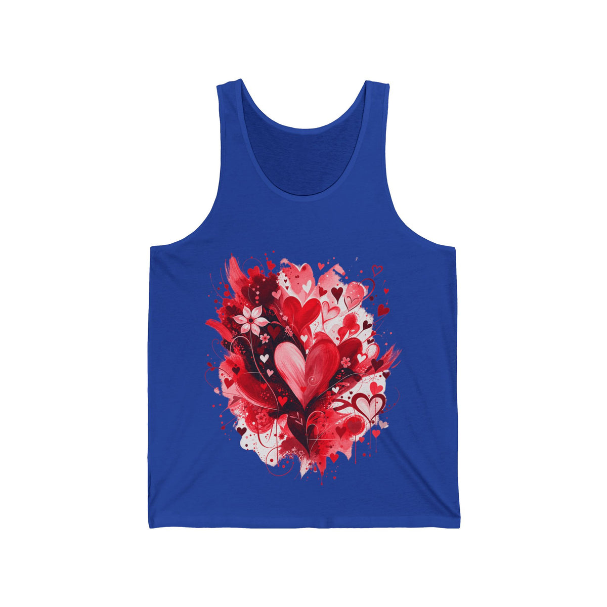 Floral Hearts Tank Top | Heart & Floral Vest