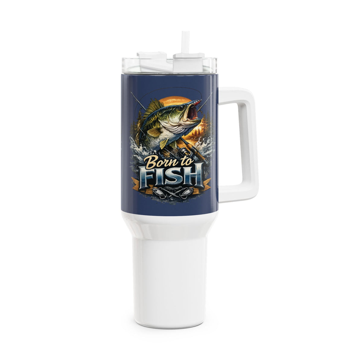 Born to Fish 40oz Insulated Mug