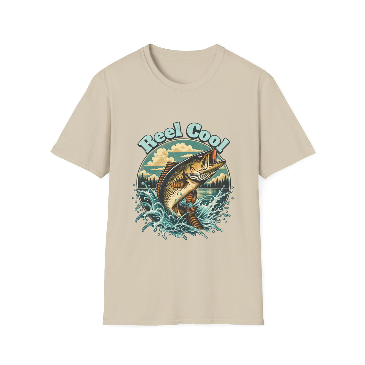 T-shirt de pêche « Reel Cool » – T-shirt graphique rétro pour pêcheur