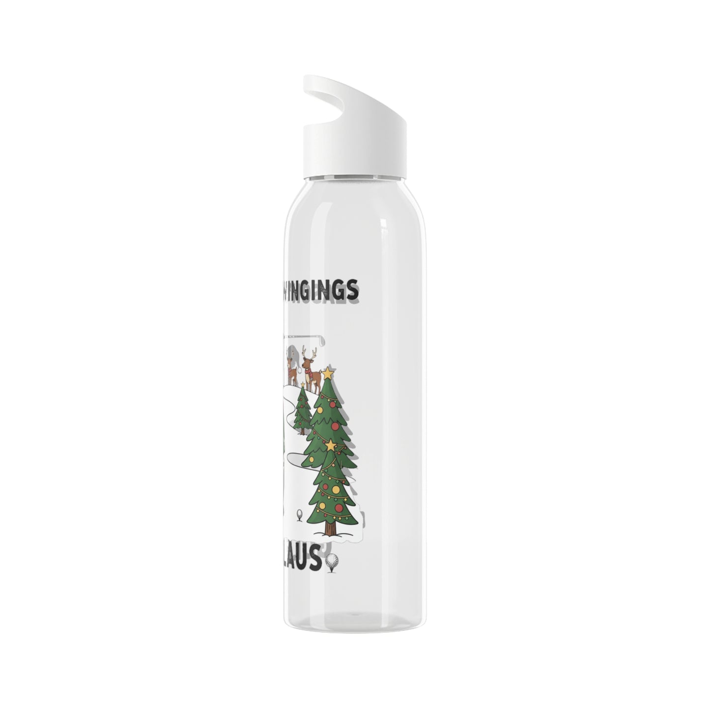 Golf Claus Christmas Golf Water Bottle – Season’s Swinging
