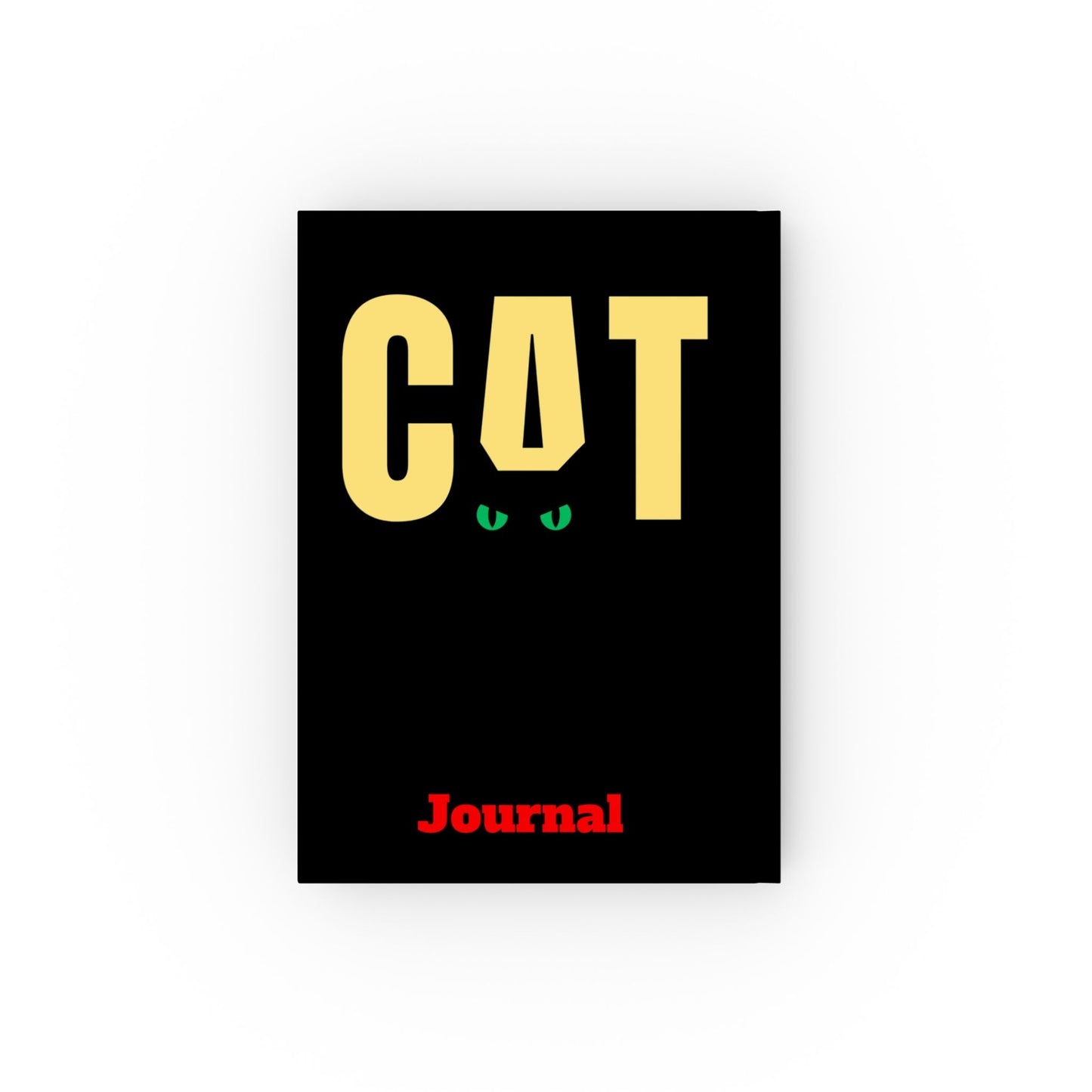 CAT Hardback Journal | Funny Black Cat Notebook | Lined, Plain or Graph Pages | Cat Lover Gift