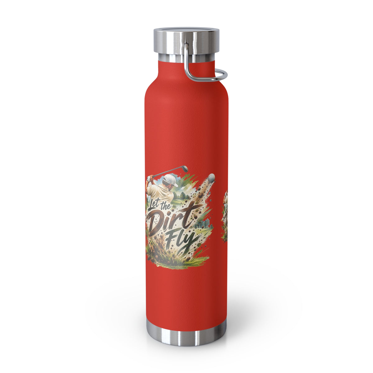 Let the Dirt Fly Golf Flask – Insulated Golf Water Bottle