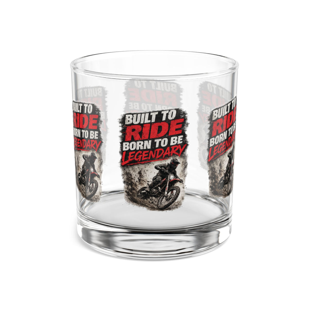 Built to Ride Born to Be Legendary Glass Tumbler – Motocross Glass