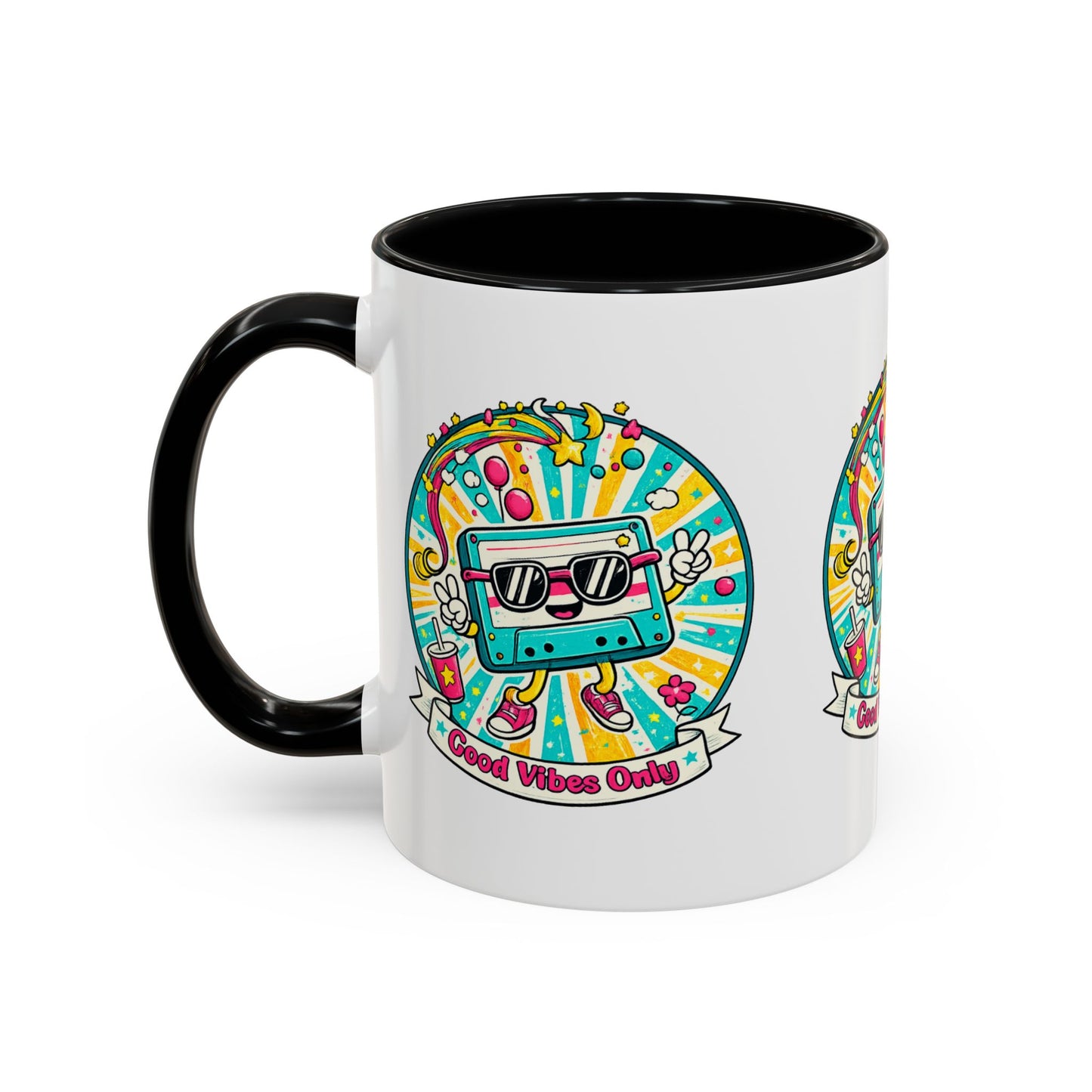 Retro Good Vibes Accent Mug