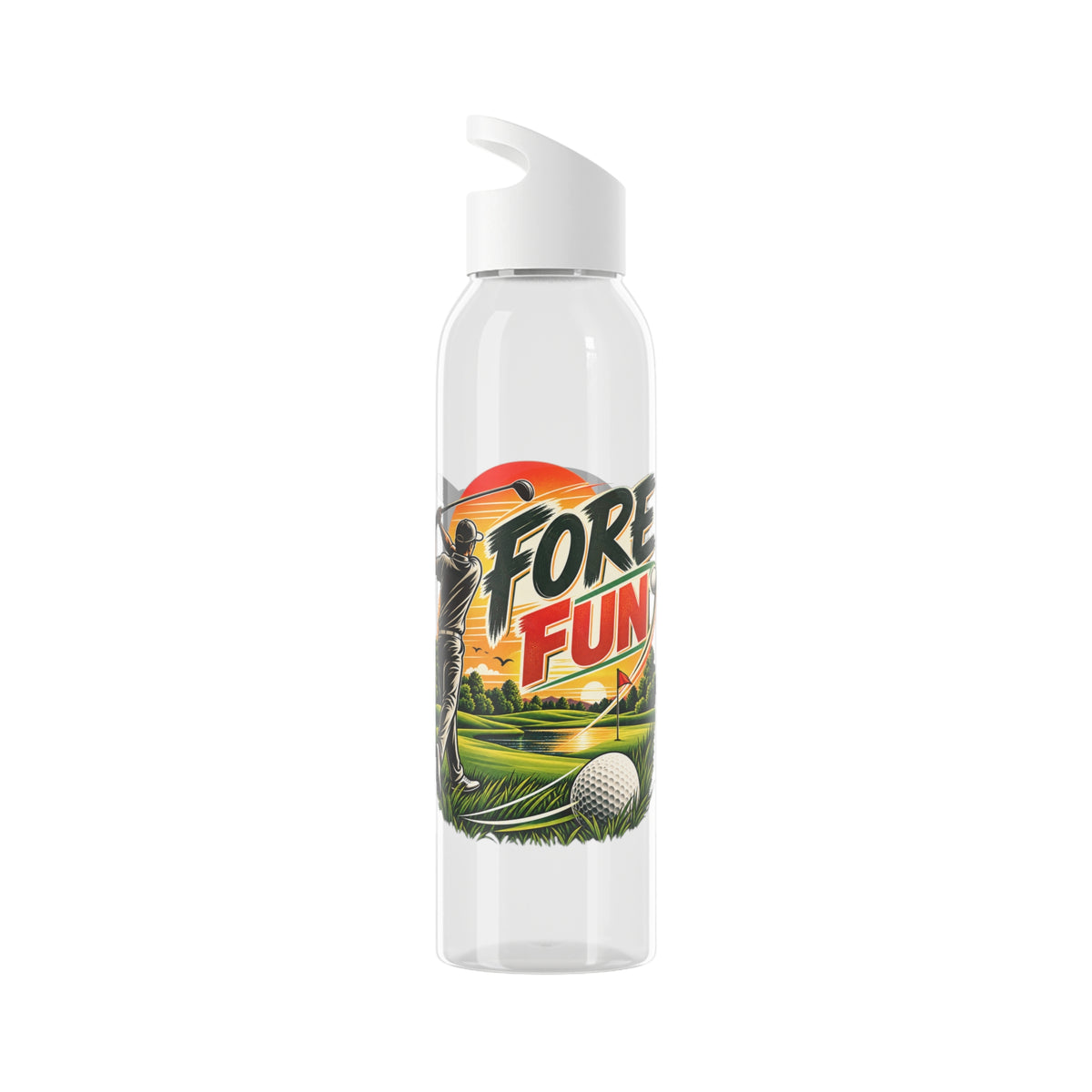 Fore Fun Golf Trinkflasche – Retro-Golfer-Design