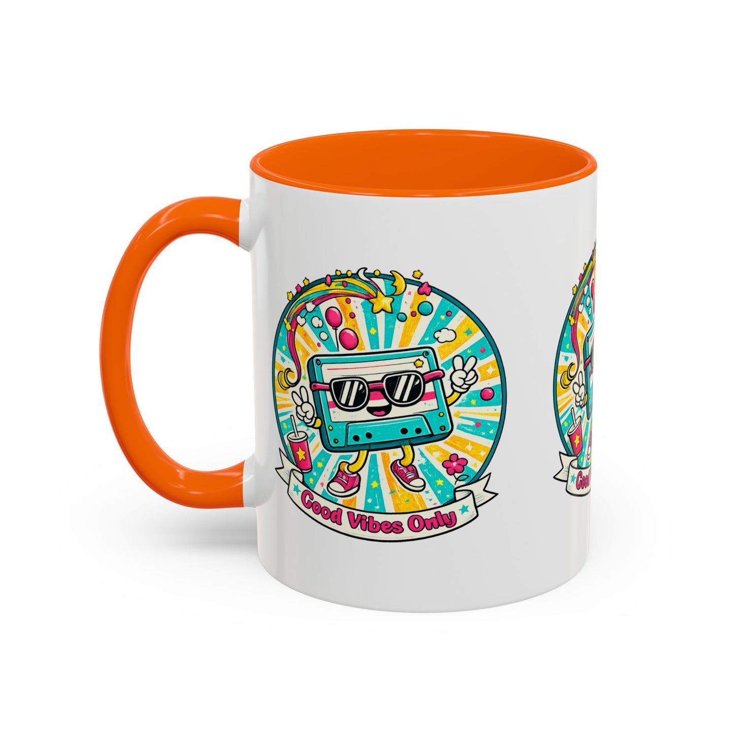Retro Good Vibes Accent Mug