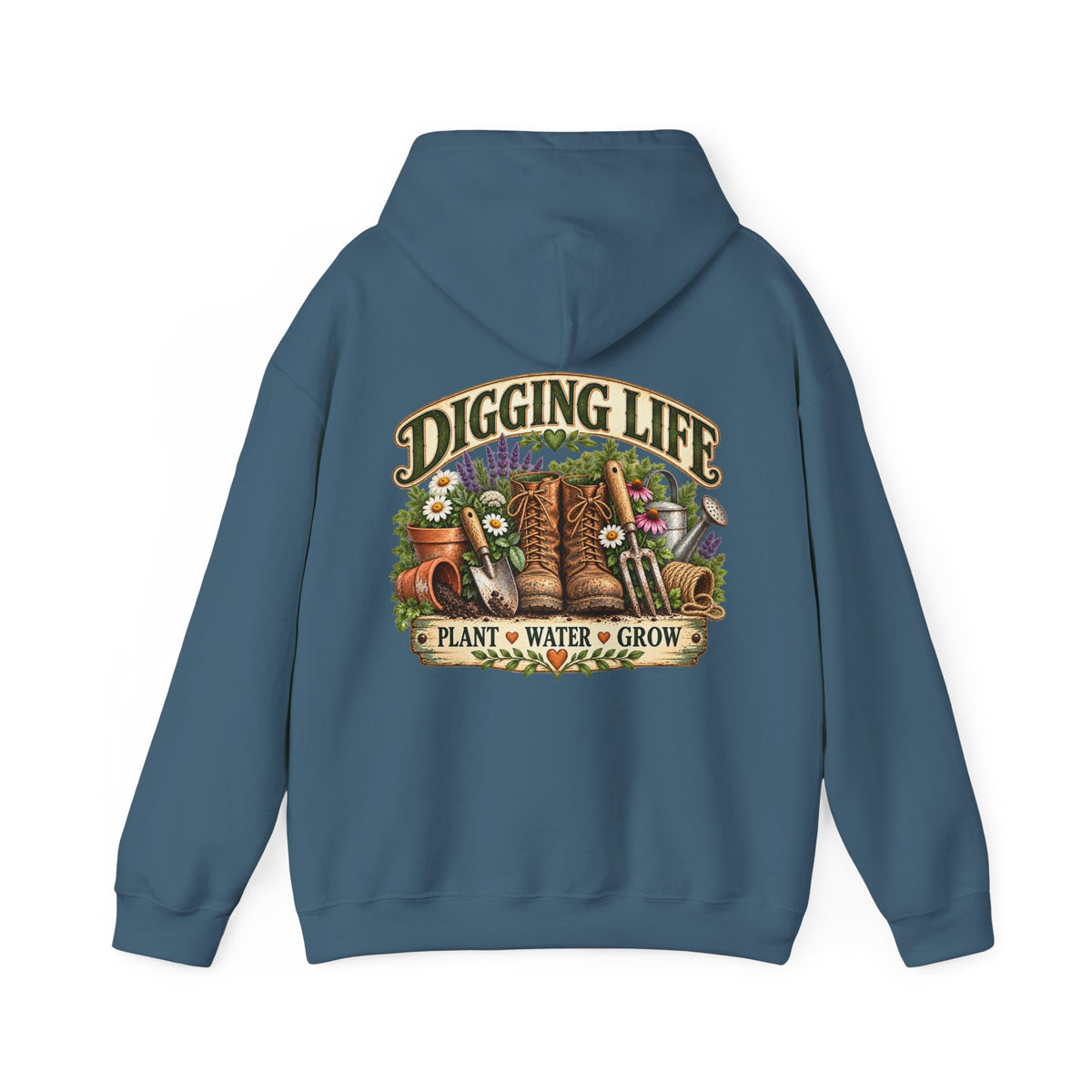 Garten-Hoodie im Vintage-Stil „Digging Life“