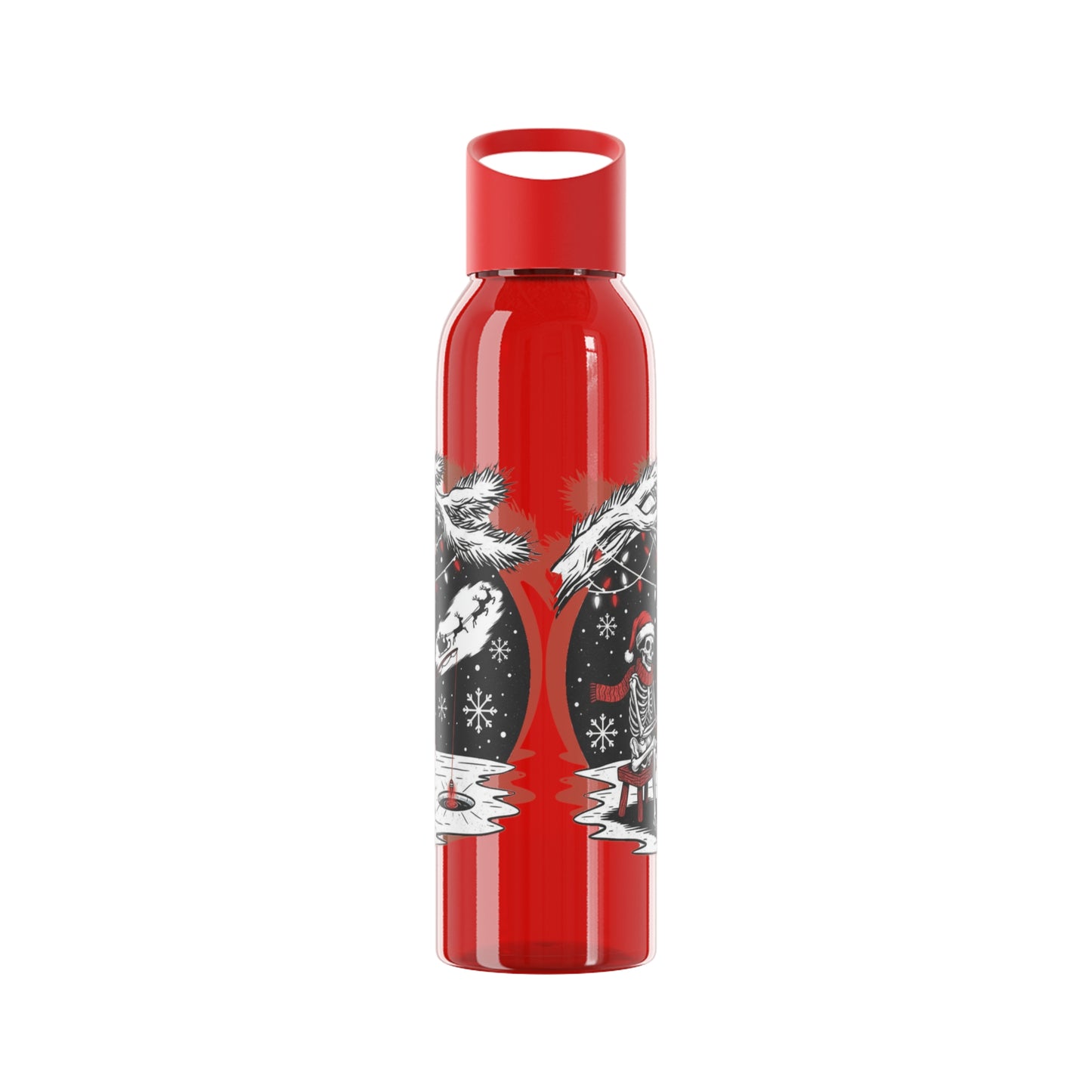 Merry Fishing Christmas Water Bottle – Skeleton Fishing Bottle