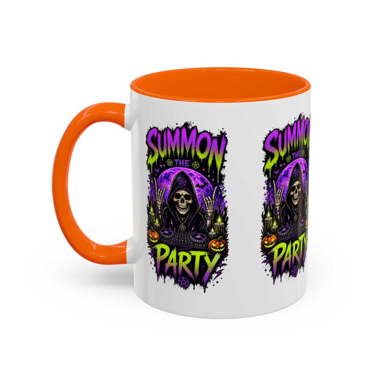 Summon the Party Halloween Accent Mug – Skeleton DJ Mug