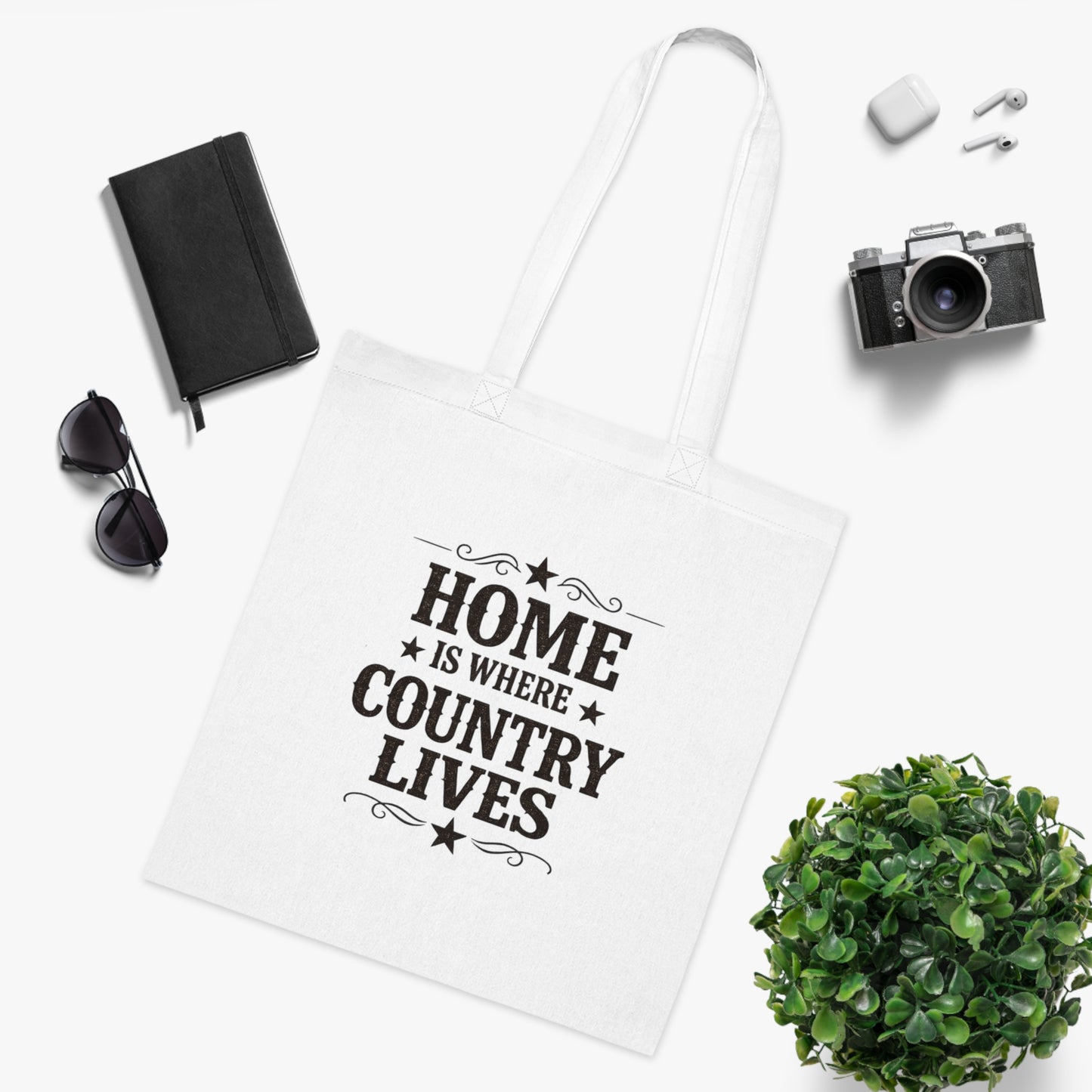 Home Is Where Country Lives Tote Bag – Country Shopper Bag