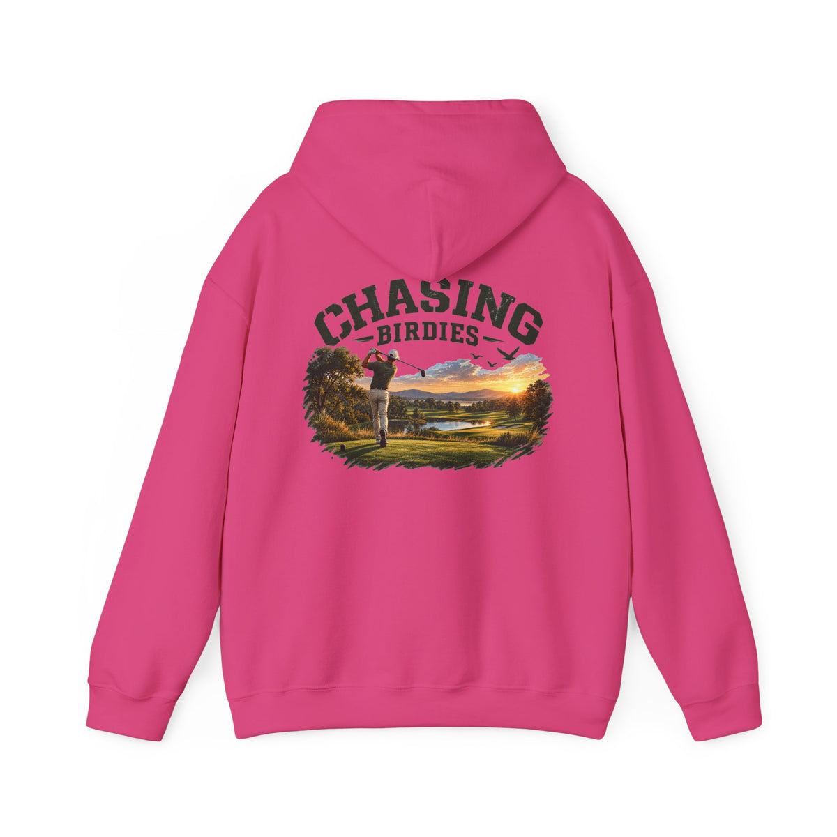 Chasing Birdies Golf Hoodie – Golfer Back Print Hoodie