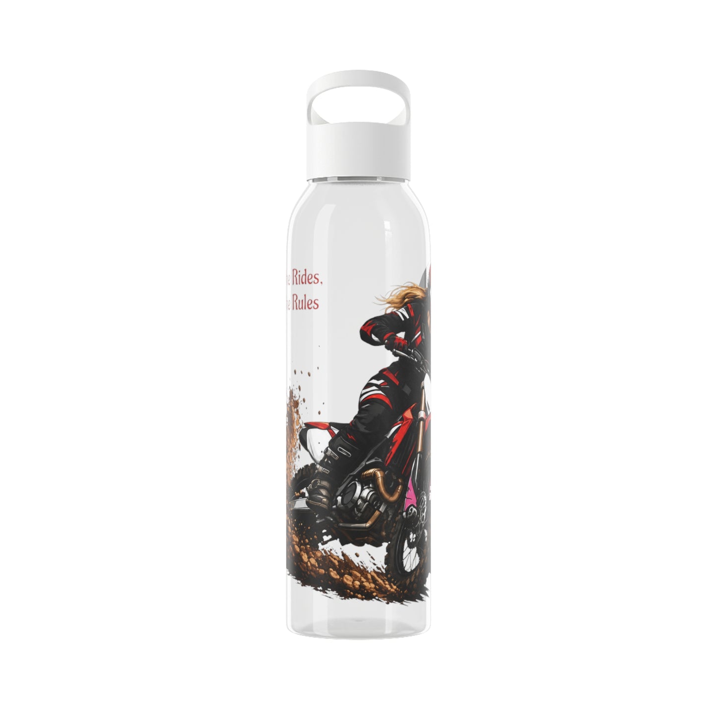 She Rides She Rules Motocross Water Bottle