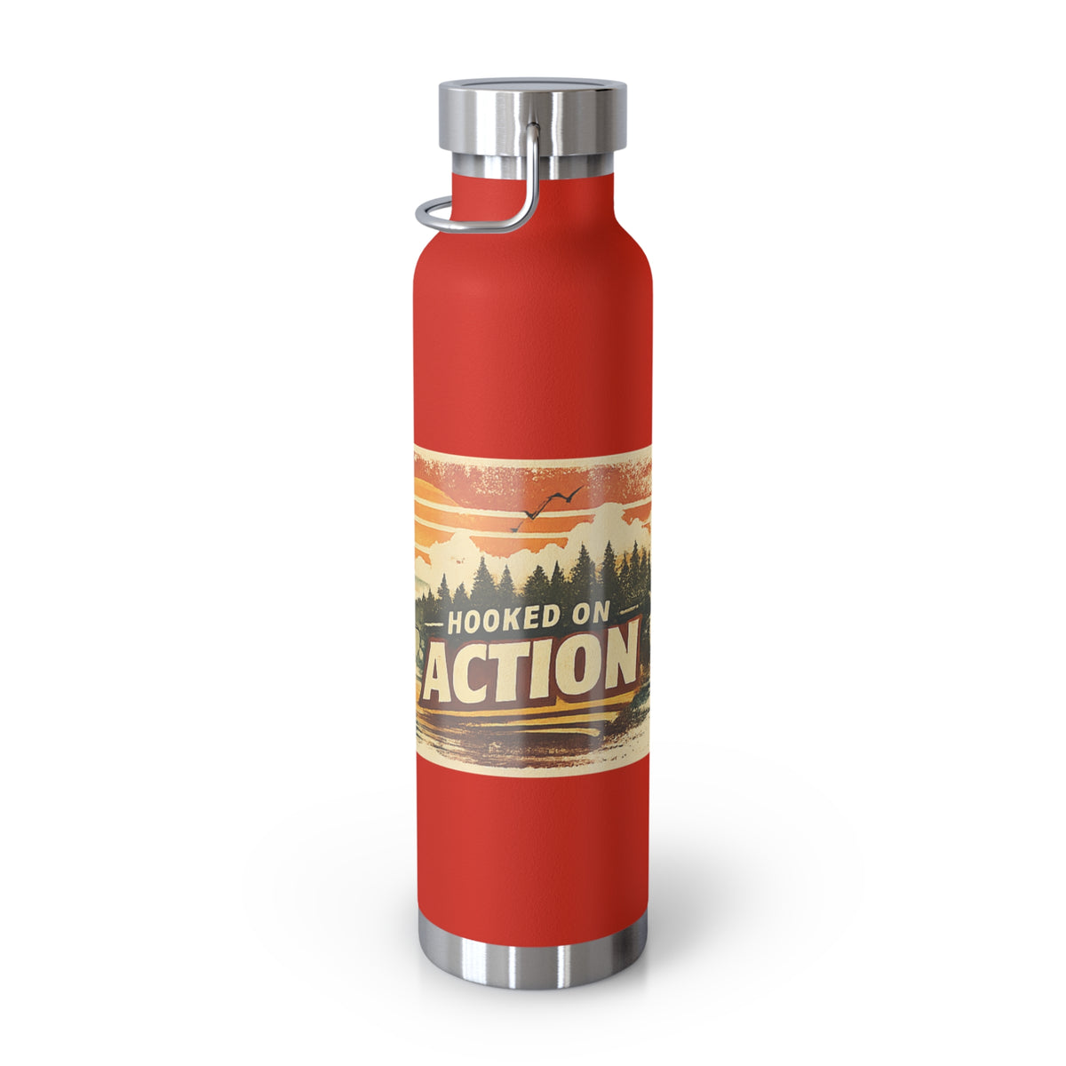 Hooked on Action Insulated Flask – Retro Fishing Flask