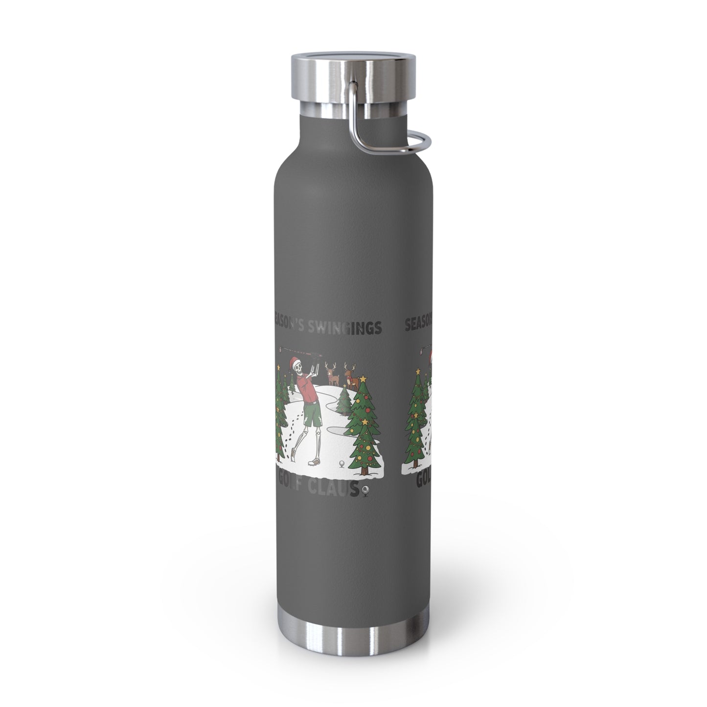 Golf Claus Insulated Flask – Season’s Swingings Christmas Golf Bottle