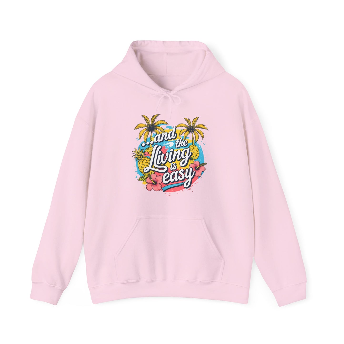 Easy Living Co. "...and the Living is Easy" Tropical Hoodie | Relaxed Beach & Summer Pullover