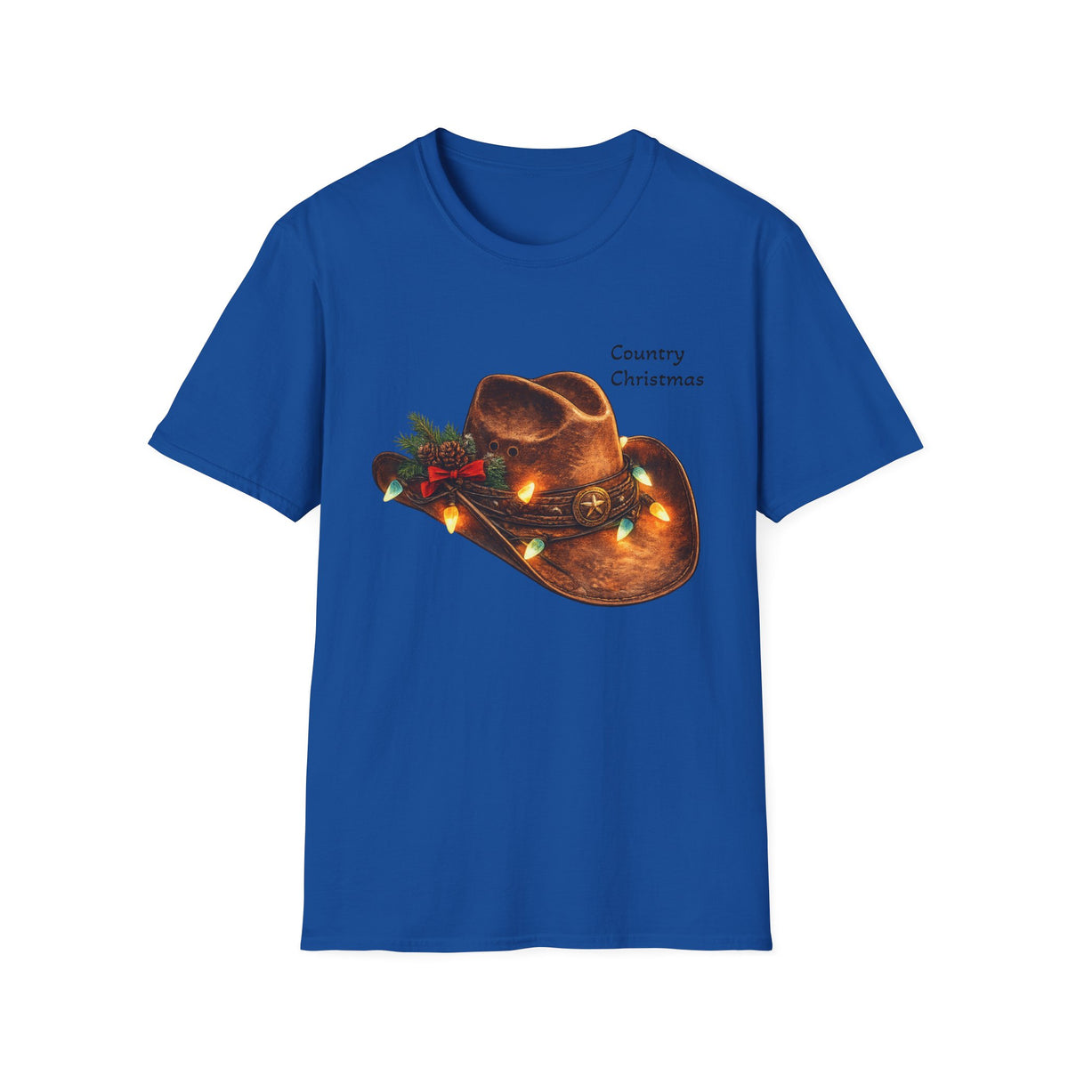 Country Christmas Cowboy Hat T-Shirt