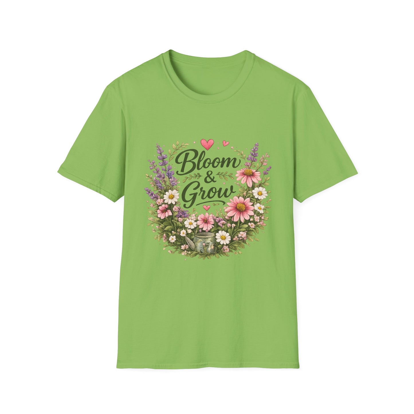 Bloom & Grow Floral Garden T-Shirt — Gardener Allotment Tee