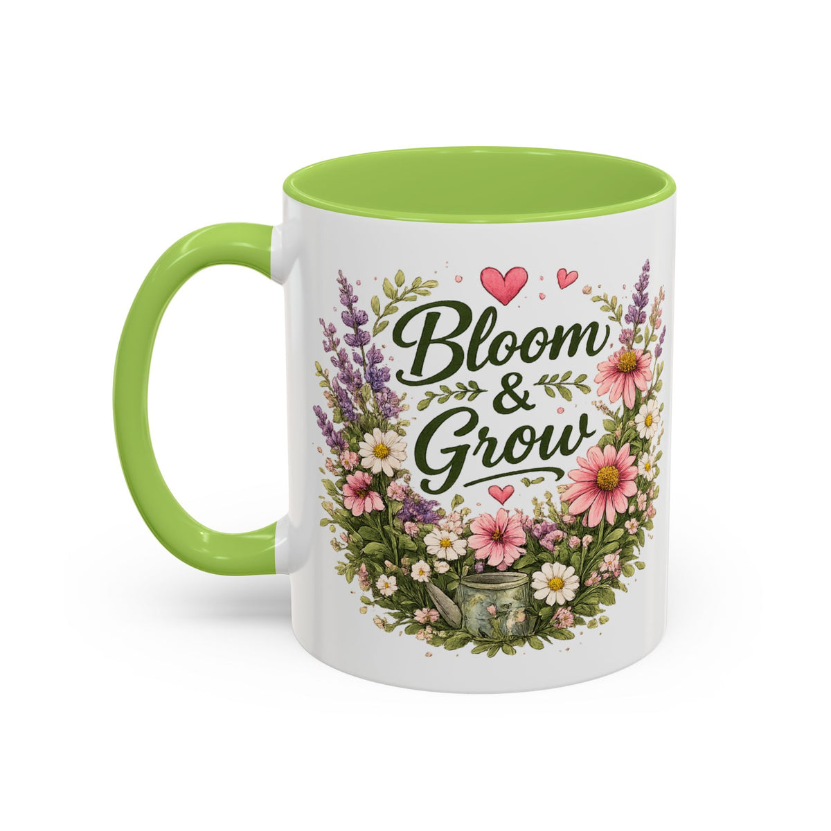 Bloom & Grow Floral Accent Ceramic Mug