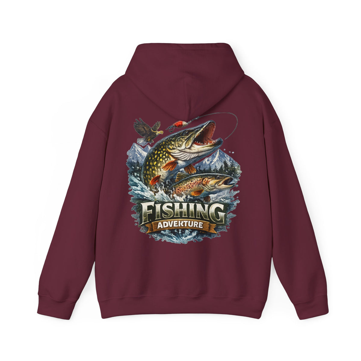 Fishing Adventure Back Print Hoodie – Angler Graphic Hoodie